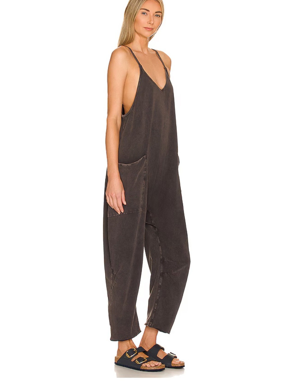 We The Free Washed Black Relaxed Jumpsuit